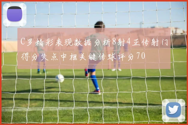 C罗精彩表现数据分析8射4正传射门得分失点中框关键传球评分70